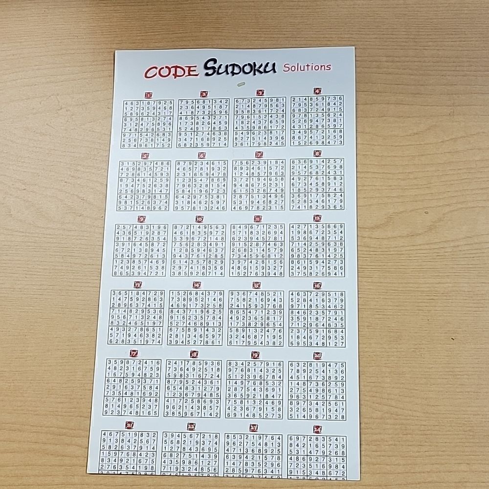 Code Sudoku Hidden Numbers Game 2006 By Pressman - Picture 8 of 8